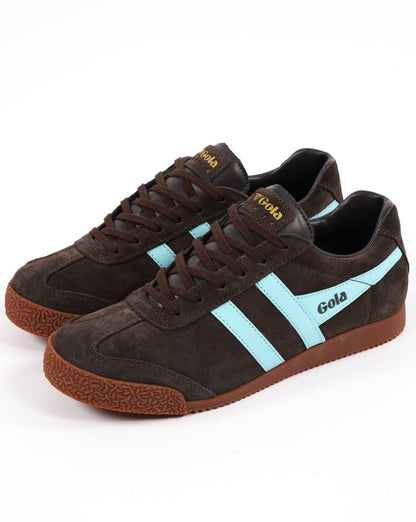 Gola Harrier Wildleder-Sneaker Dunkelbraun/Himmelblau