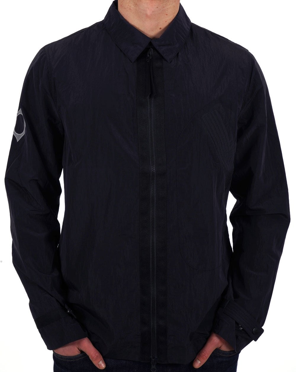 MA.STRUM Nieten-Overshirt Schwarz