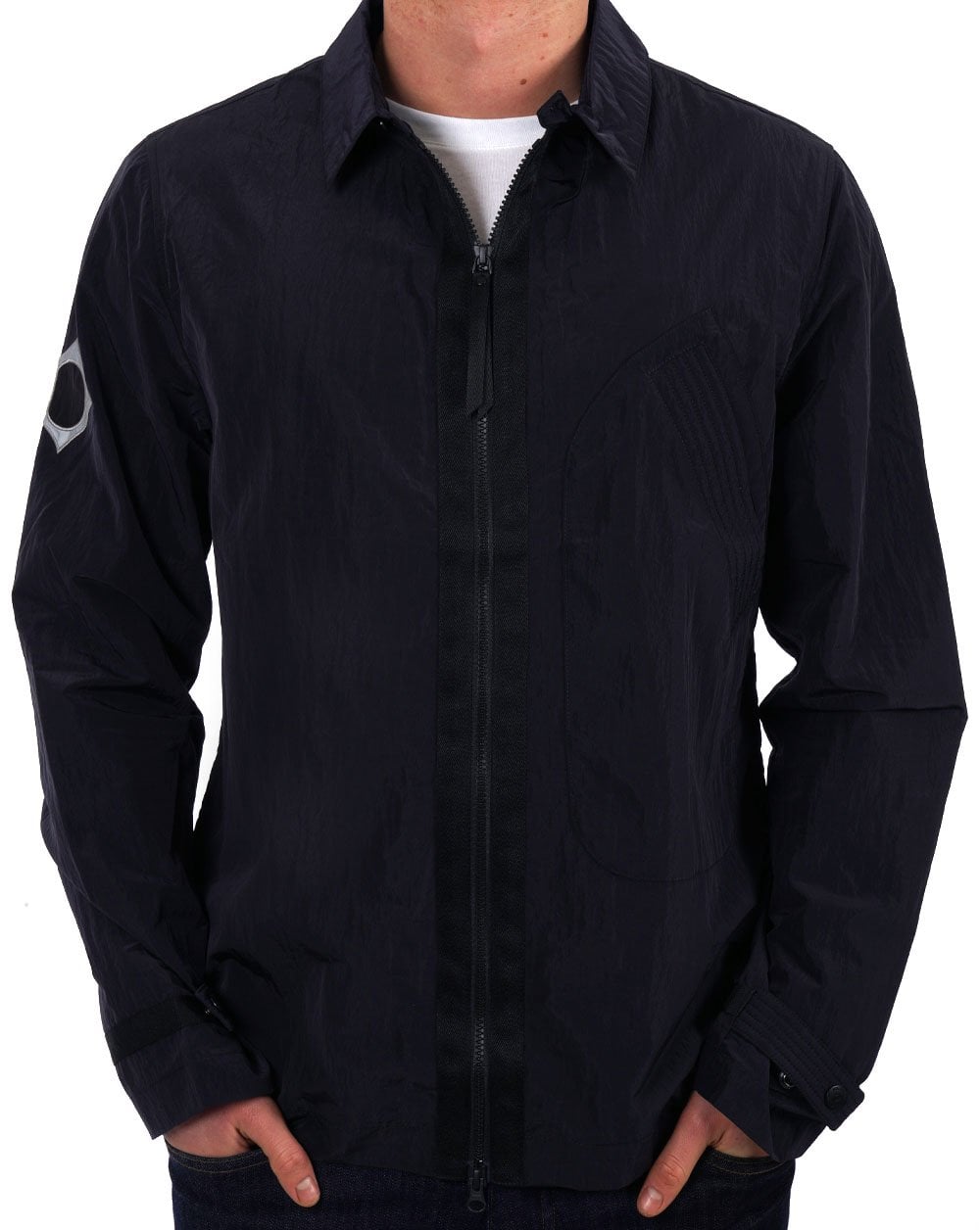 MA.STRUM Nieten-Overshirt Schwarz