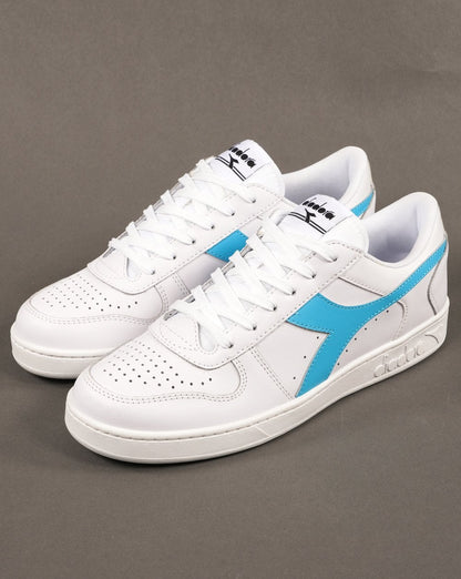 Diadora MB Elite Trainer White 80s Turq Exclusive