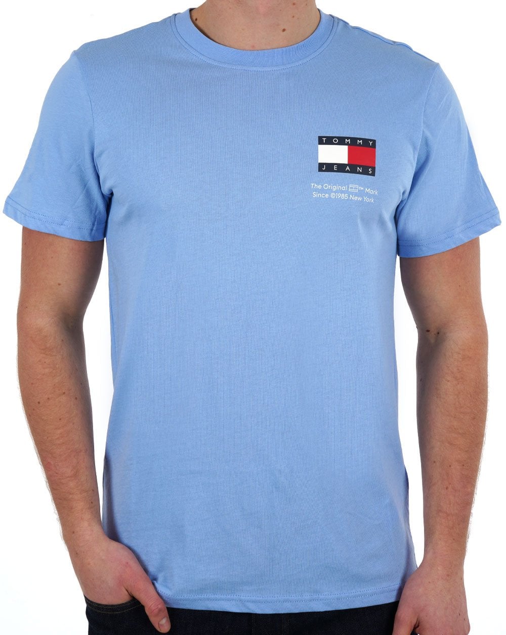 Tommy Jeans – Essential Logo-T-Shirt, Himmelblau