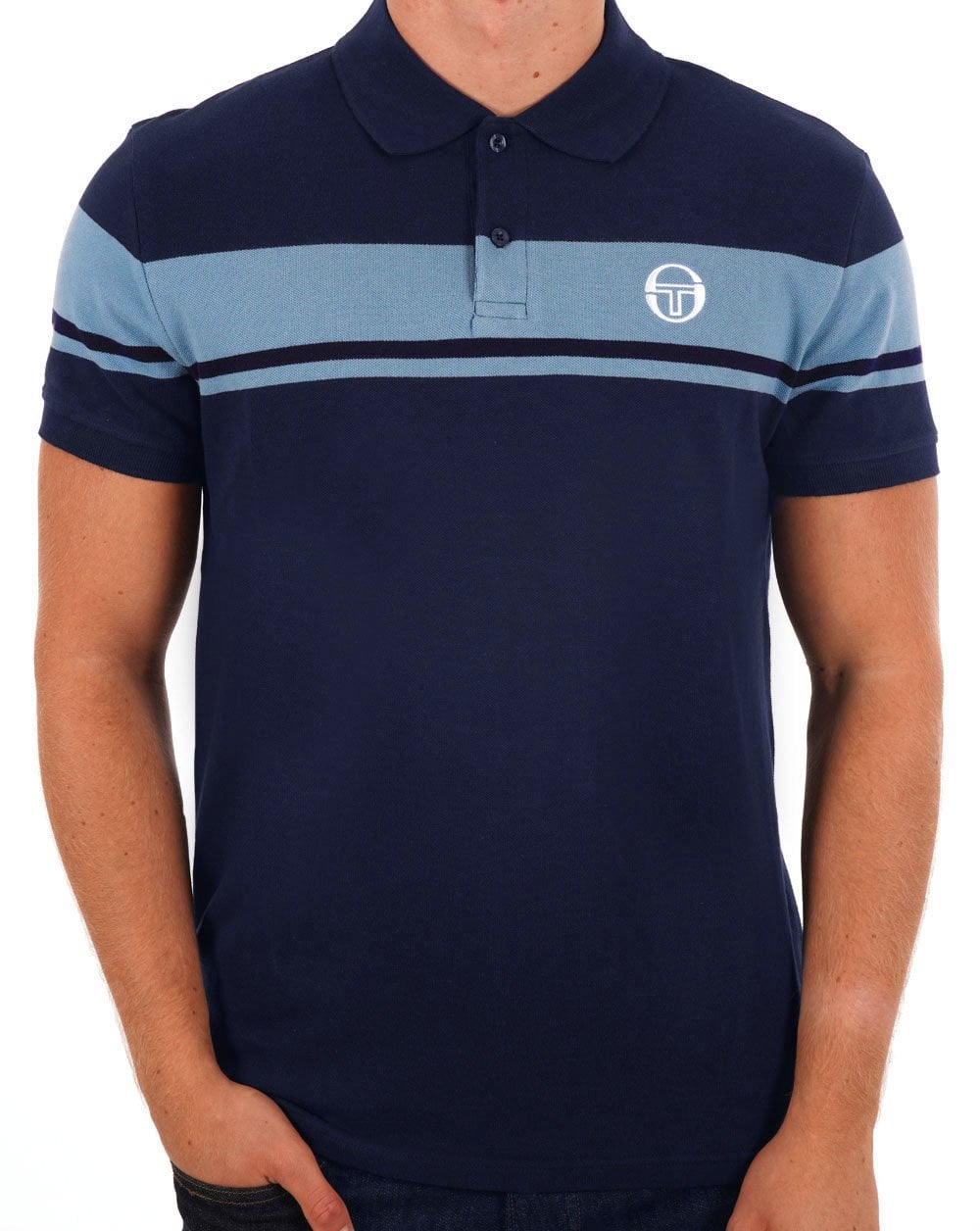 Sergio Tacchini Young Line Poloshirt, Marineblau/Zartblau