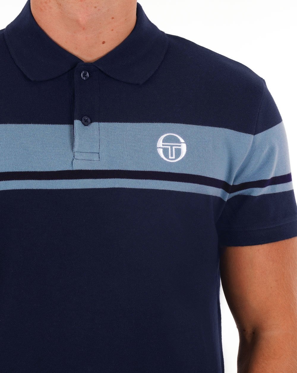 Sergio Tacchini Young Line Poloshirt, Marineblau/Zartblau