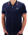 Sergio Tacchini Tipped Velour Zip Polo Navy