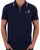 Sergio Tacchini Tipped Zip Polo Shirt Navy