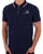 Sergio Tacchini Tipped Zip Polo Shirt Navy