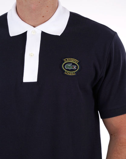 Lacoste Original L.12.12 Paris Badge Poloshirt Marineblau