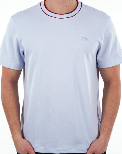 Lacoste Stretch-Piqué-T-Shirt Hellblau