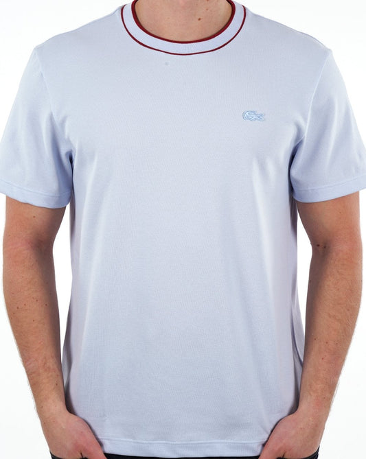 Lacoste Lacoste Stretch-Piqué-T-Shirt Hellblau