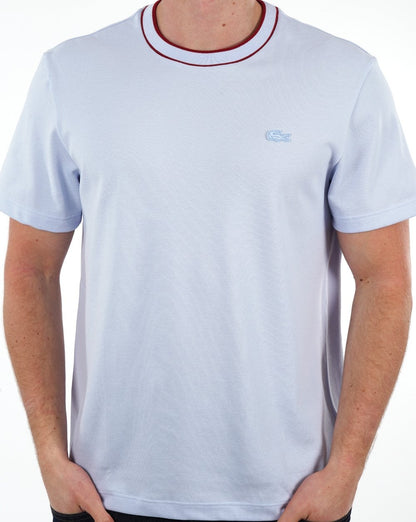 Lacoste Stretch-Piqué-T-Shirt Hellblau