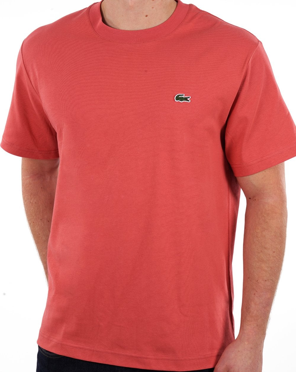 Lacoste – T-Shirt aus Baumwolljersey mit klassischer Passform, Sierra Red