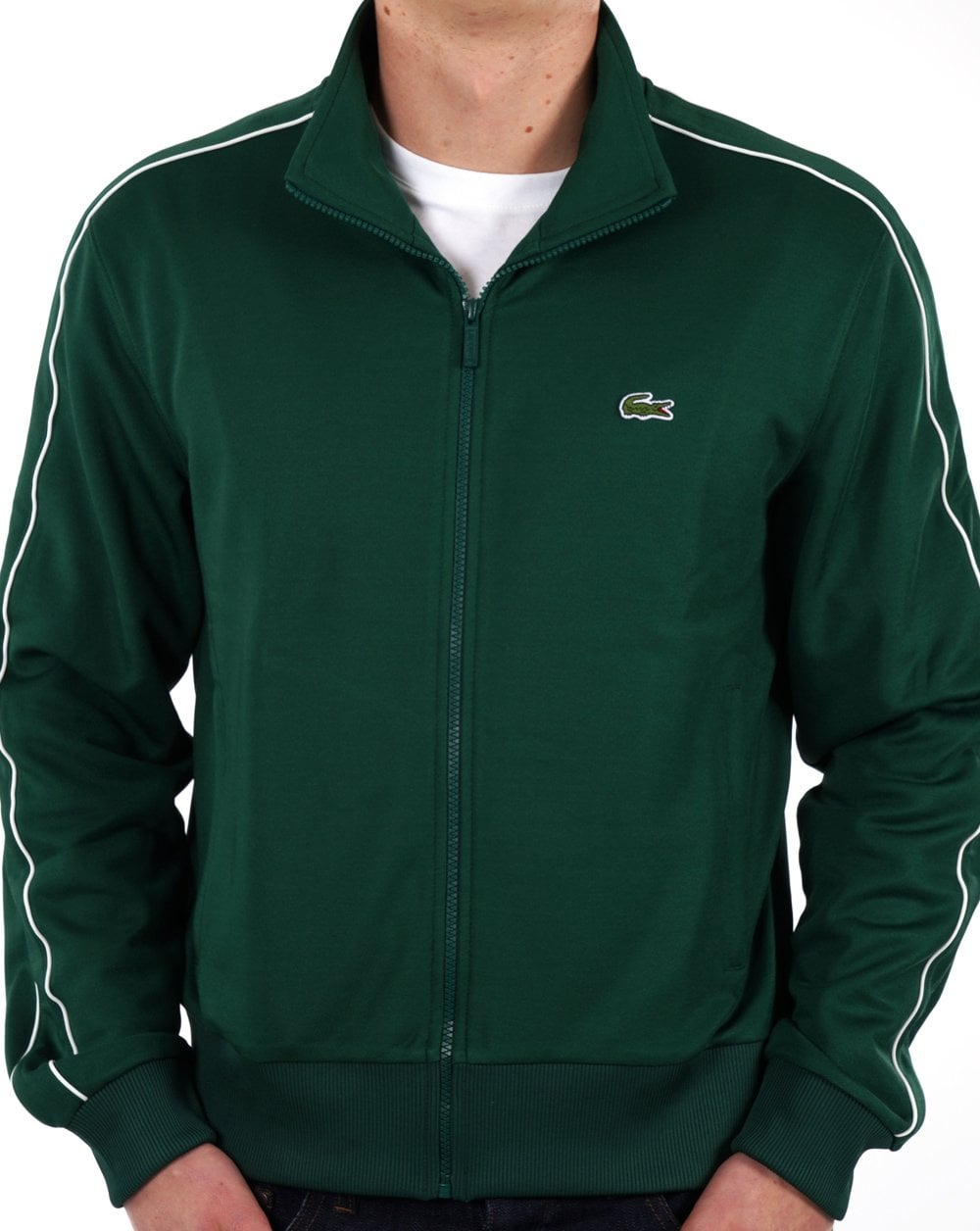 Lacoste Paris – Grüne Piqué-Trainingsjacke