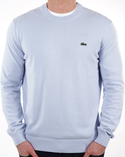 Lacoste Rundhals-Strickpullover Hellblau