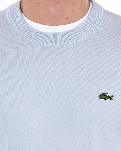 Lacoste Rundhals-Strickpullover Hellblau