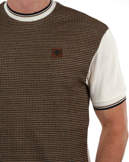Trojan Birdseye T-Shirt Ecru