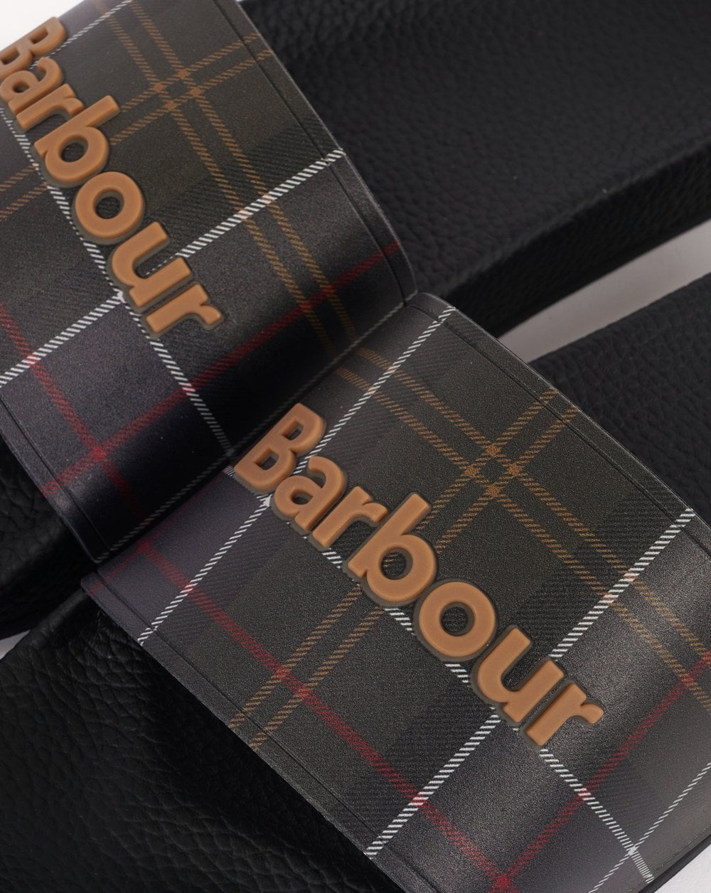 Barbour Tartan Pantoletten Schwarz