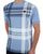 Trojan Check Panel T-shirt Sky Blue