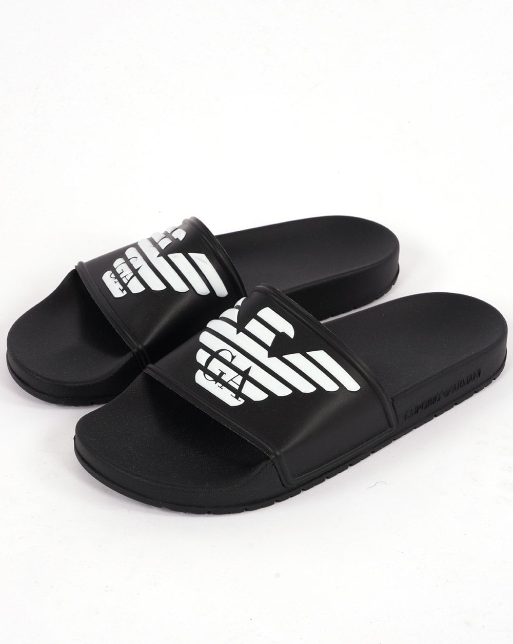 Emporio Armani Eagle Slider Schwarz/Weiß