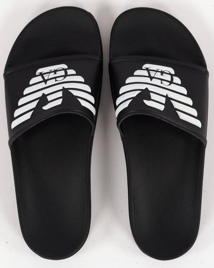 Emporio Armani Eagle Slider Schwarz/Weiß
