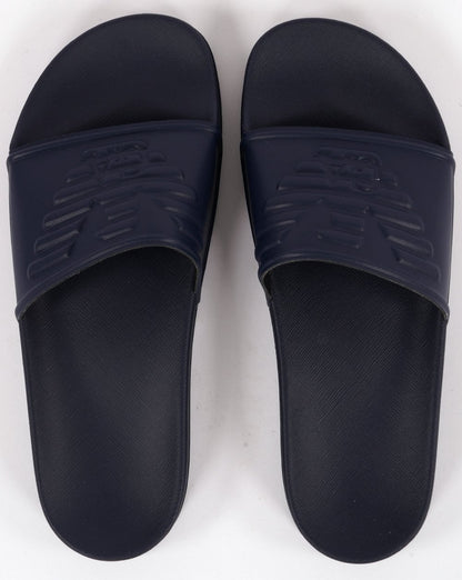 Emporio Armani – Slider mit Adlermotiv in Marineblau