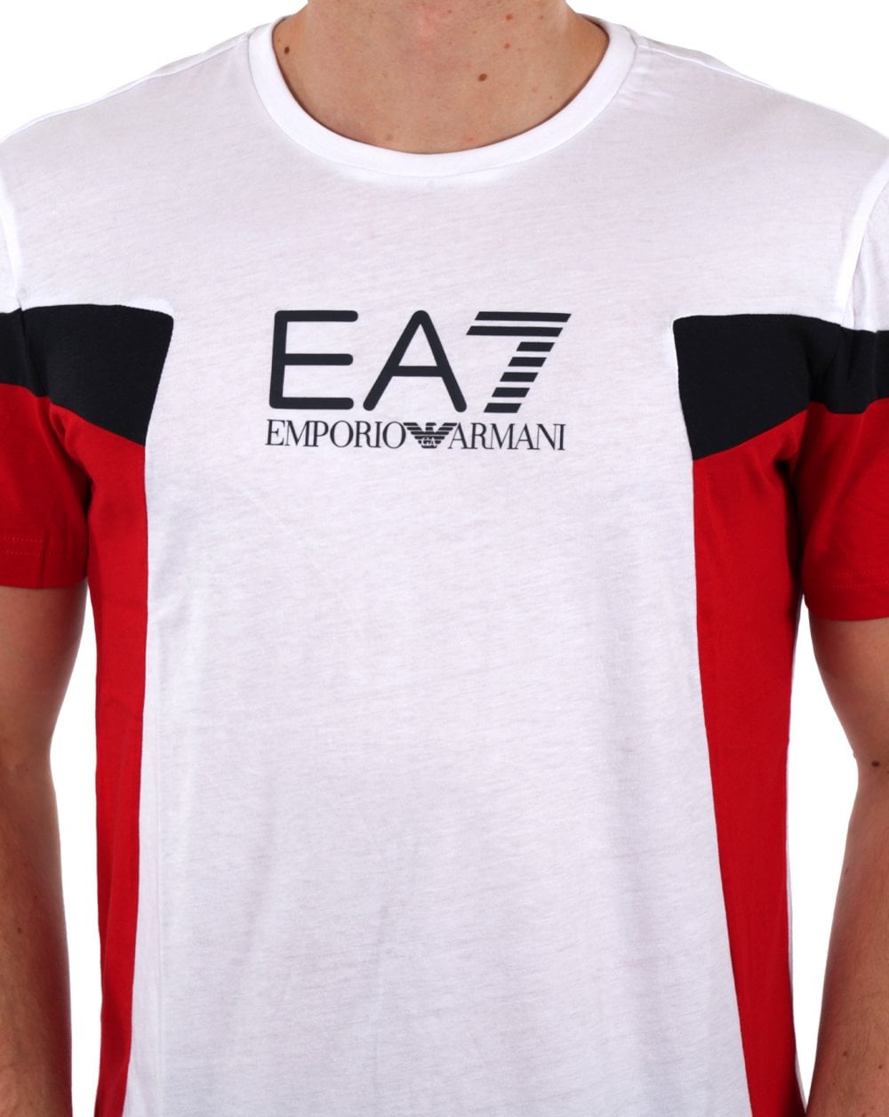 EA7 Grafik-T-Shirt Weiß