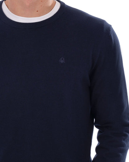 Benetton Strickpullover Marineblau