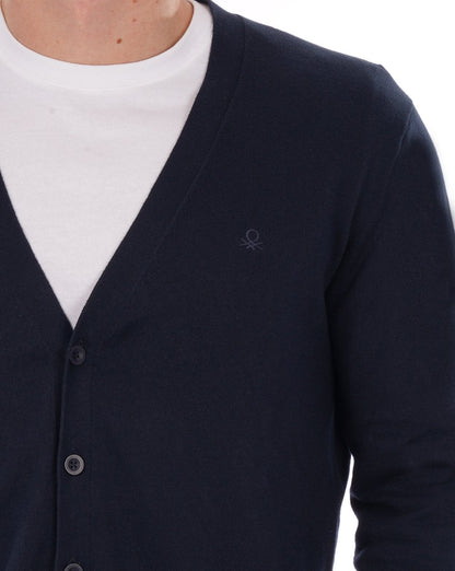 Benetton Strickjacke Marineblau