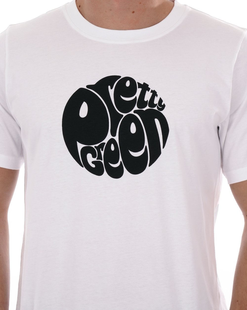 Pretty Green Gillespie Logo T-Shirt Weiß/Schwarz