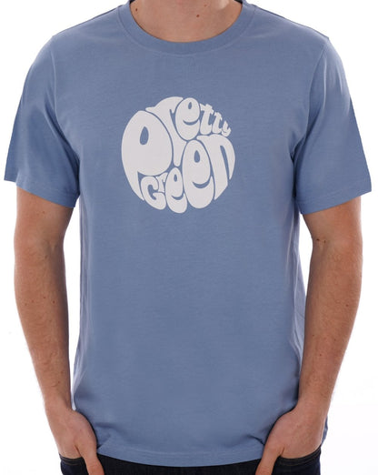 Pretty Green Gillespie Logo T-Shirt Blau
