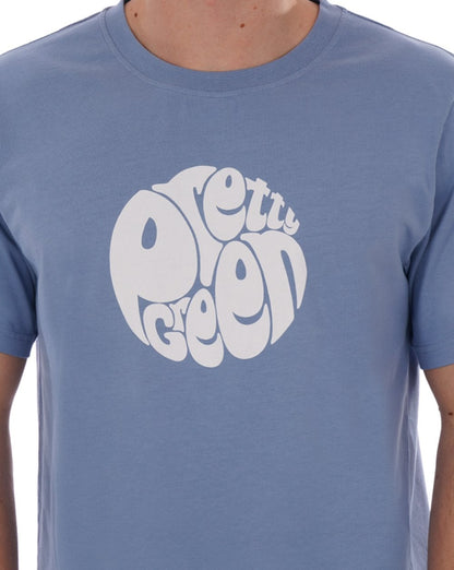 Pretty Green Gillespie Logo T-Shirt Blau