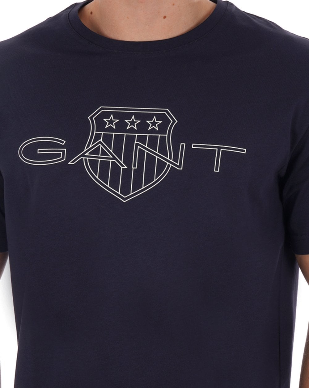 Gant Logo T-Shirt Marineblau