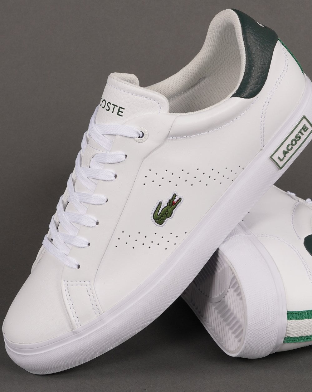 Lacoste Footwear Powercourt 2.0 Trainer Weiß/Dunkelgrün