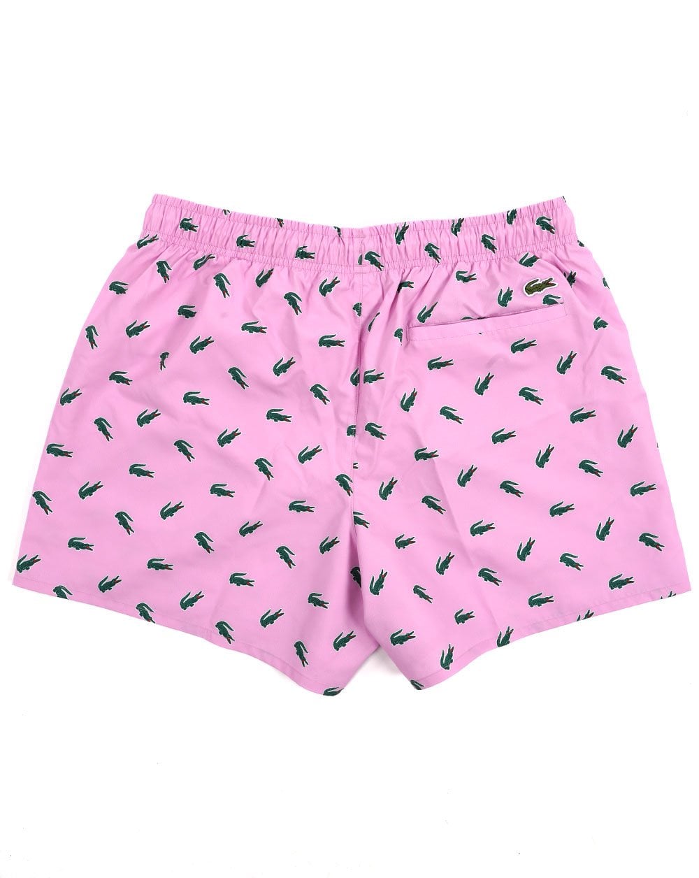 Lacoste – Badeshorts mit Krokodil-Print, Gelato Pink