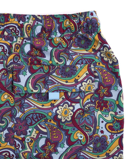 Pretty Green Mystic Paisley Badeshorts Lila