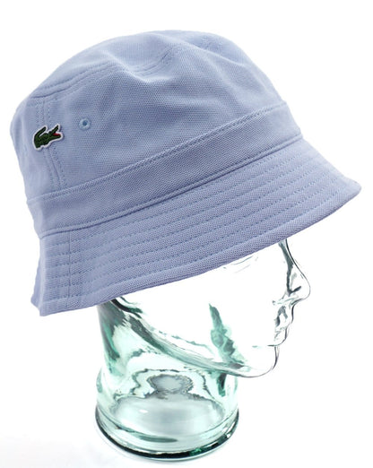 Lacoste Bucket Hat aus Bio-Baumwolle Hellblau