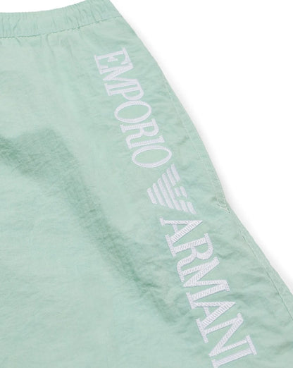 Emporio Armani Logo Badeshorts Wassergrün