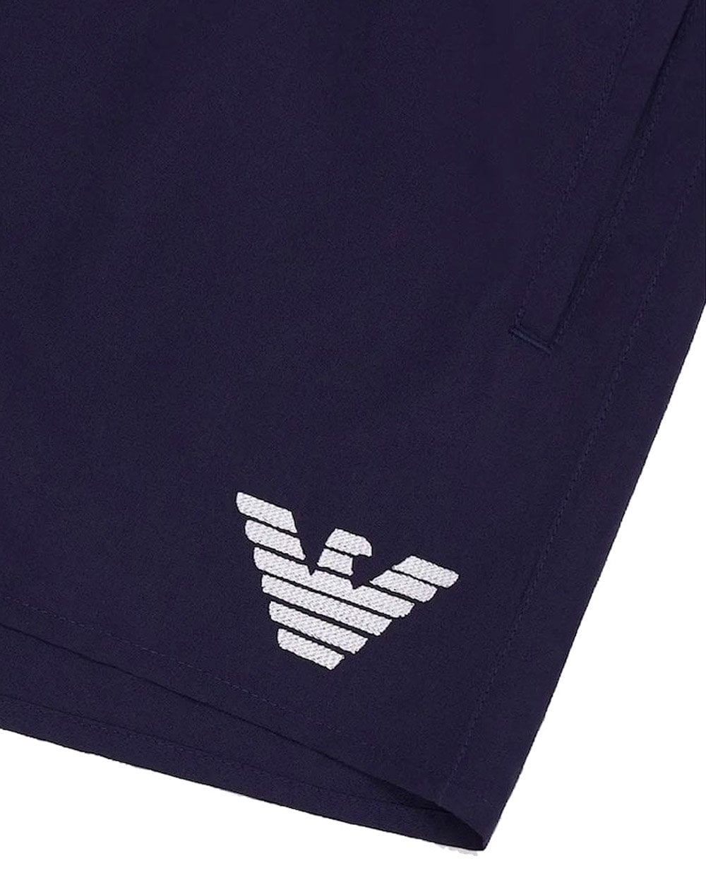Emporio Armani Eagle Swim Shorts Navy/White