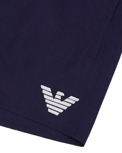 Emporio Armani Eagle Badeshorts Marineblau/Weiß