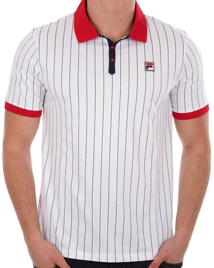 Fila Vintage BB1 ​​Poloshirt Weiß/Rot