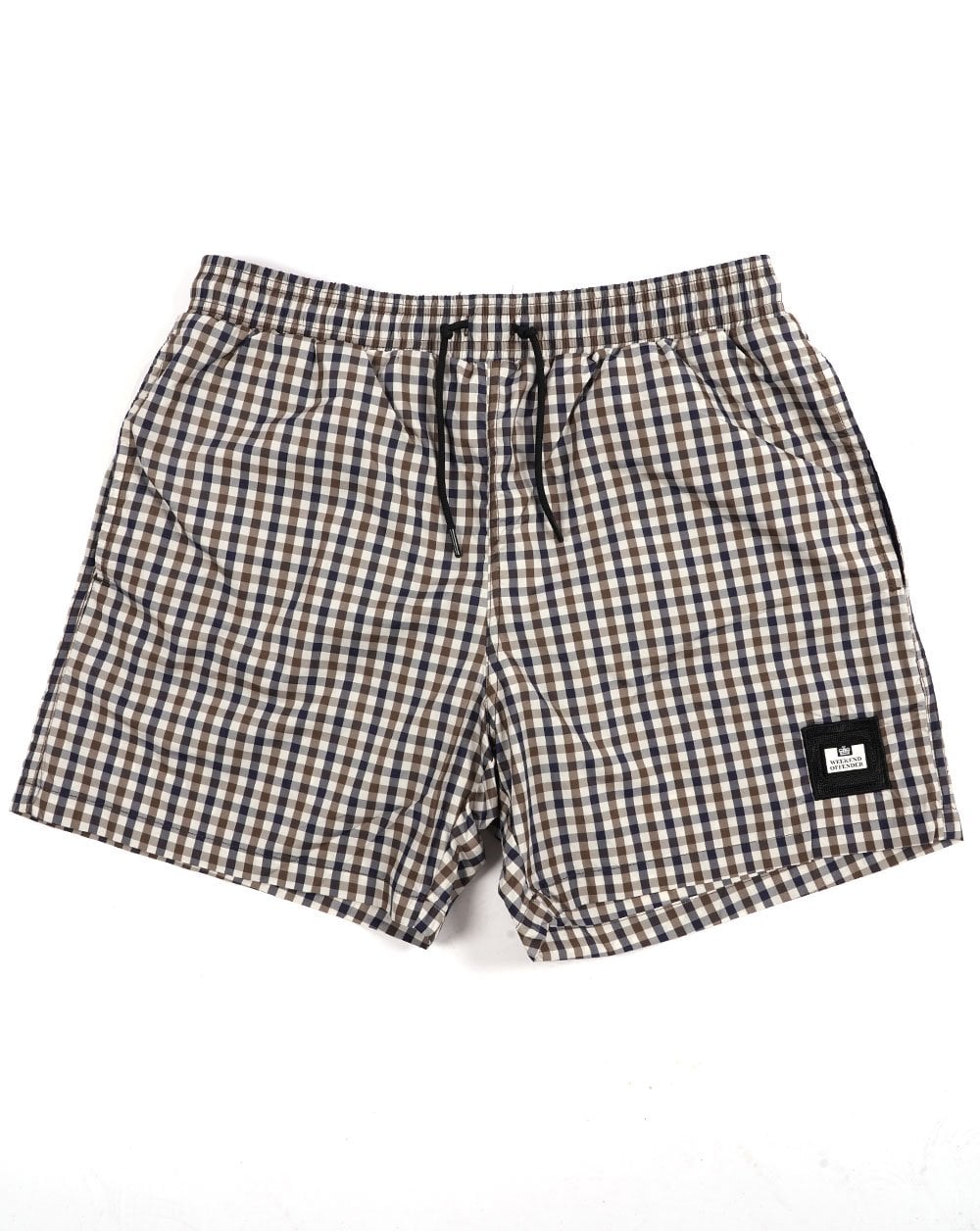 Weekend Offender – Varadero – Karierte Badeshorts mit mittlerem Karomuster