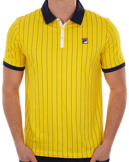Fila Vintage BB1 ​​Poloshirt Gelb/Marineblau