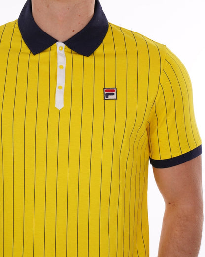 Fila Vintage BB1 ​​Poloshirt Gelb/Marineblau