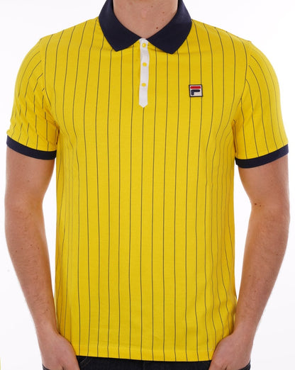 Fila Vintage BB1 ​​Poloshirt Gelb/Marineblau