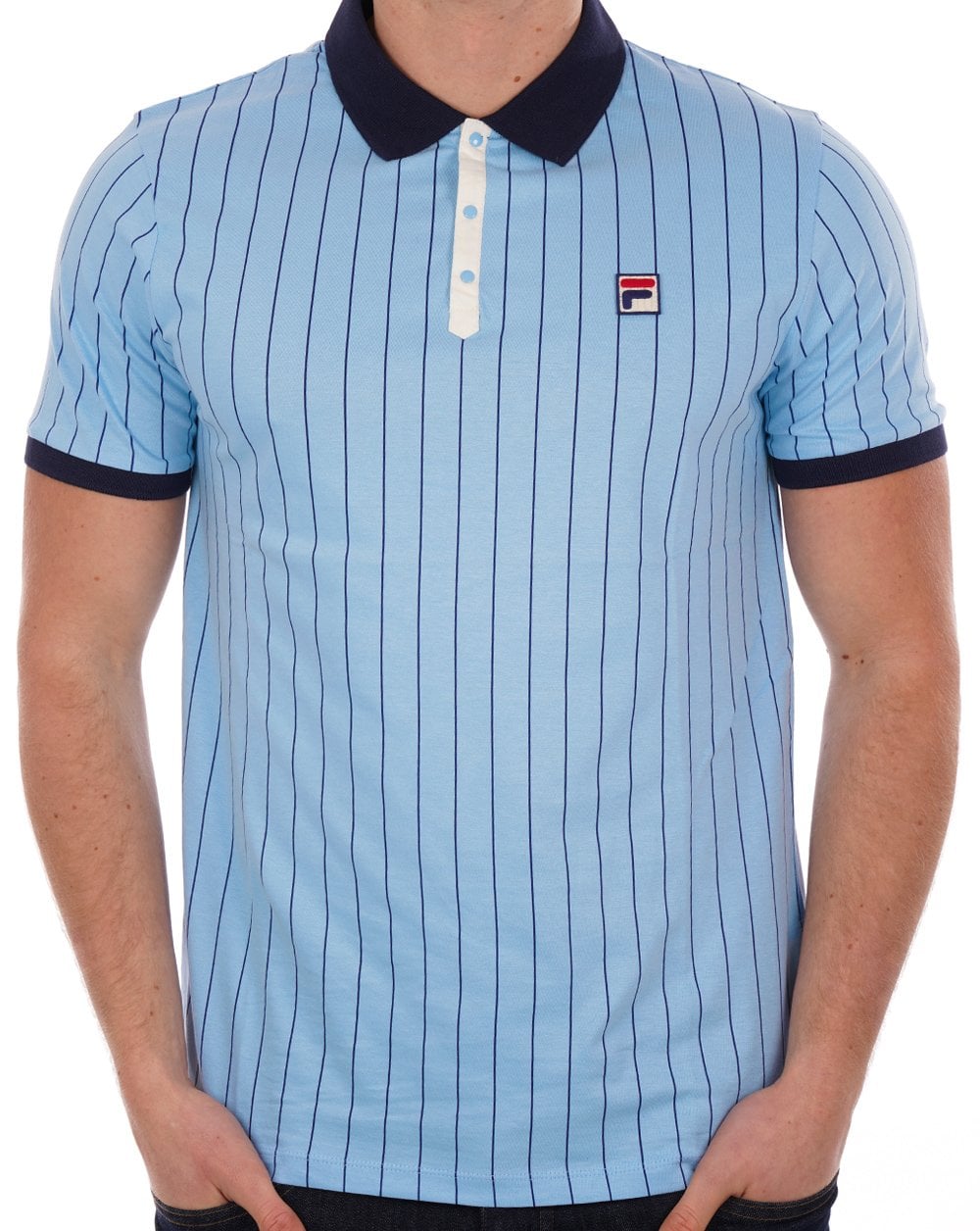 Fila Vintage BB1 ​​Poloshirt Himmelblau/Marineblau
