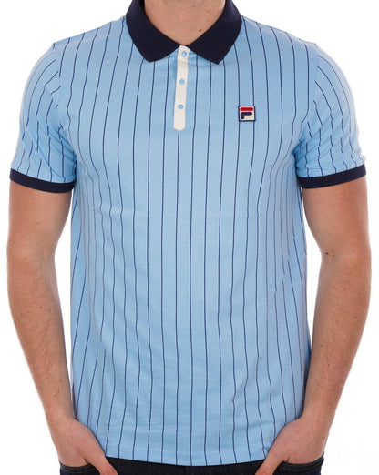 Fila Vintage BB1 ​​Poloshirt Himmelblau/Marineblau