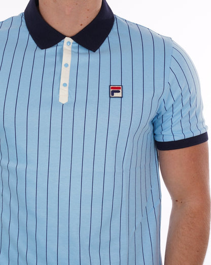Fila Vintage BB1 ​​Poloshirt Himmelblau/Marineblau