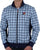 Fila Vintage Morgan Windowpane Track Top Sky Blue/Navy