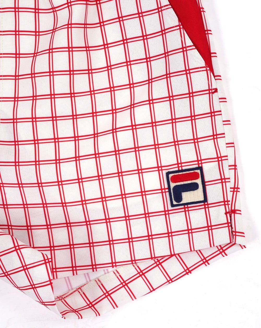 Fila Vintage Brookes Windowpane Shorts Gardenia/Rot