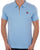 Fila Vintage Zip Polo Shirt Sky Blue