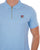 Fila Vintage Zip Polo Shirt Sky Blue
